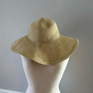 J. CREW STRAW FLOPPY HAT